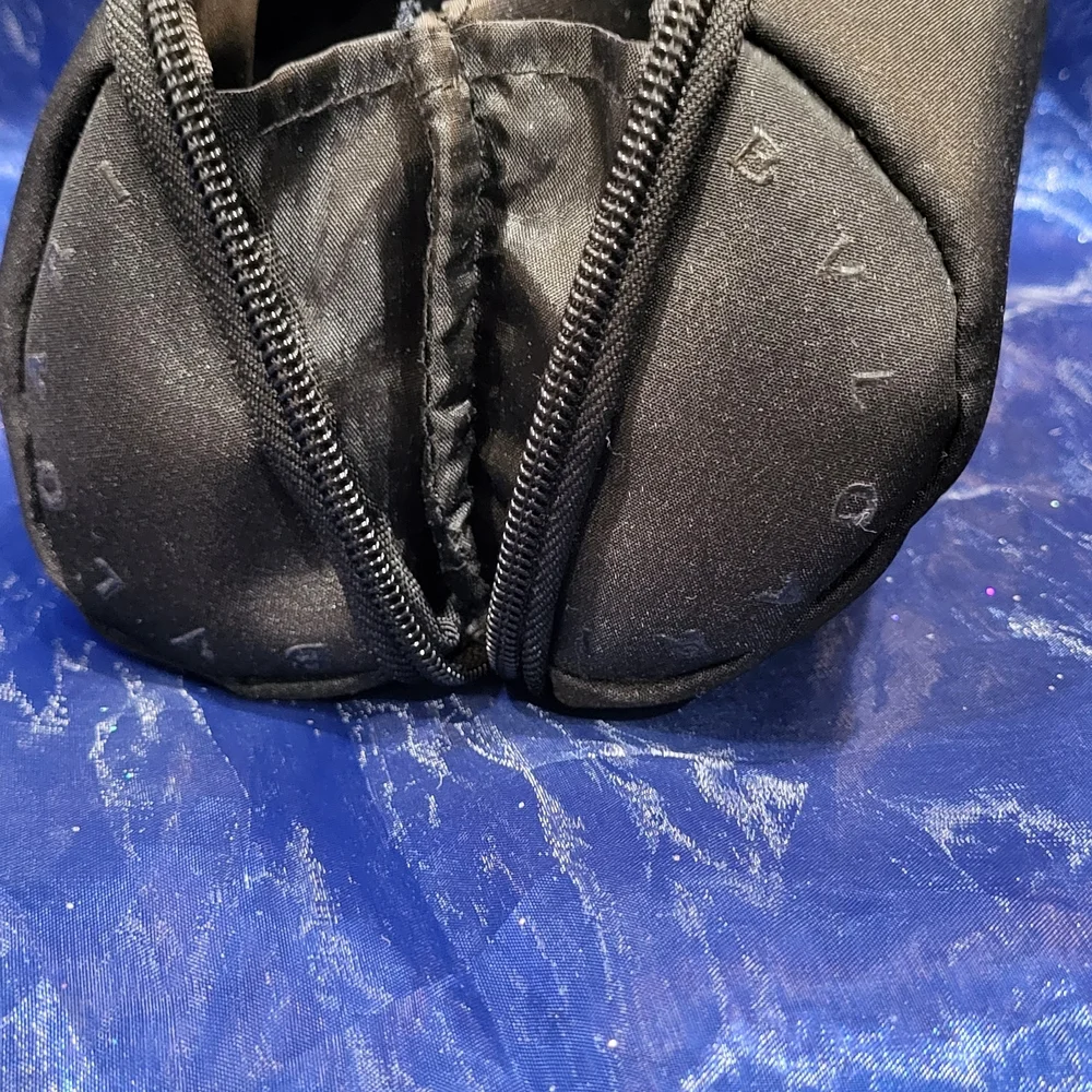 Bulgari Small Black Cylinder makeup bag